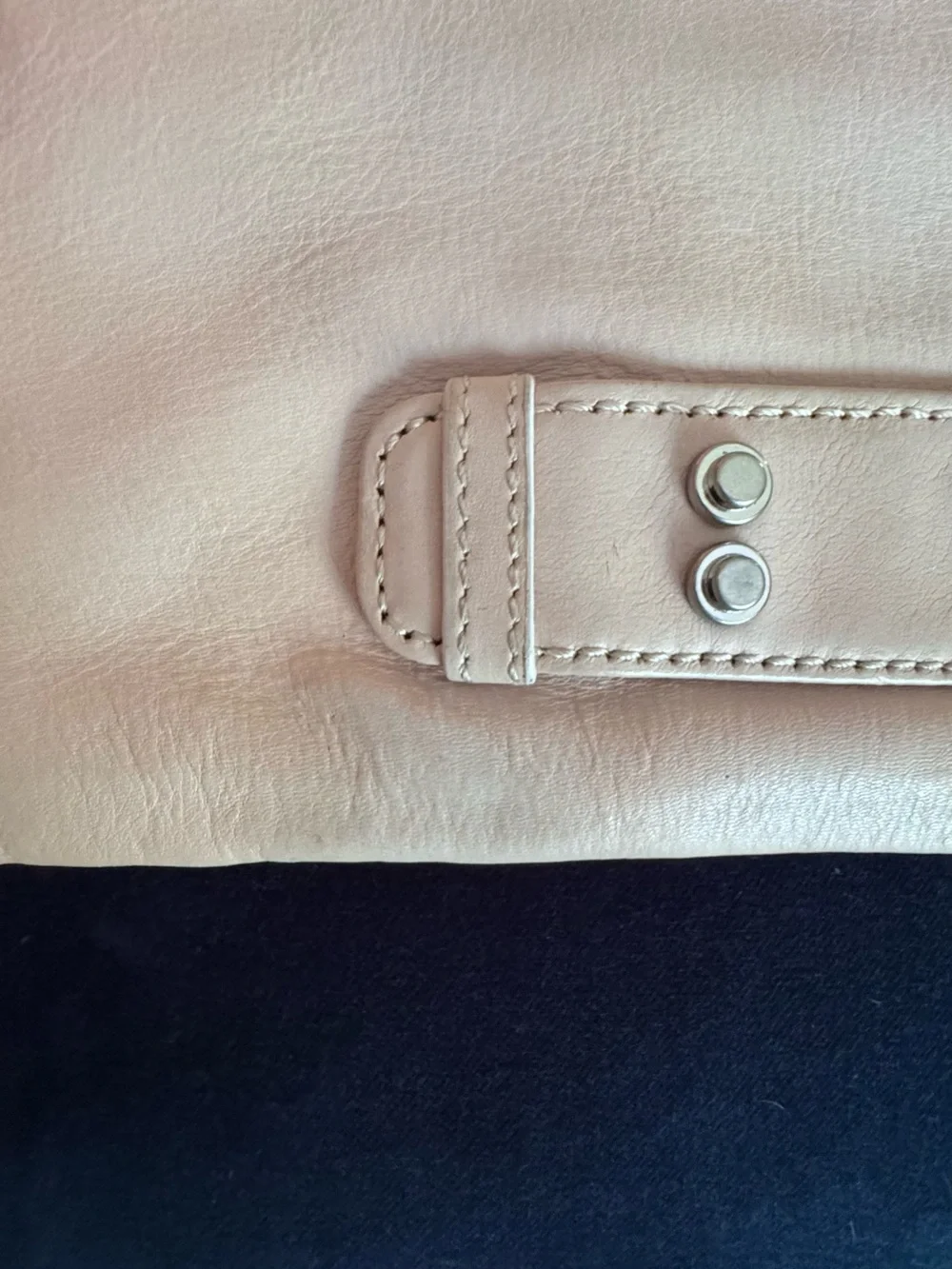 Olivia Harris Blush Studded Envelope Clutch